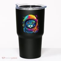 Space Astronaut Cat Gifts Space Cat Tumbler thumb 0