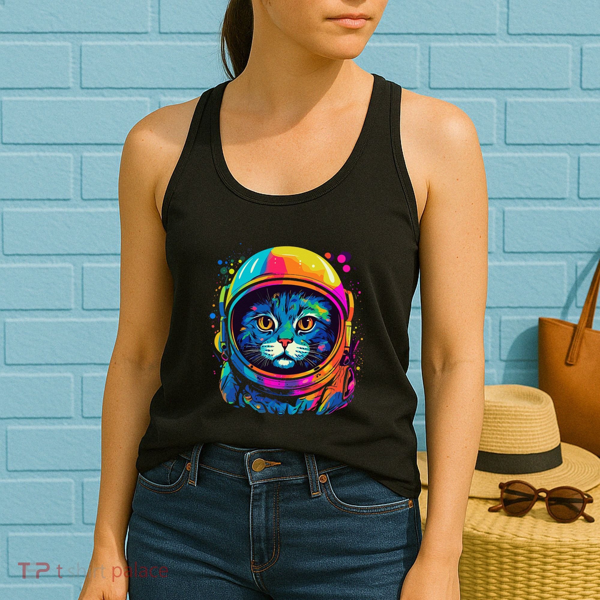 Space Astronaut Cat Gifts Space Cat Women's Tank Top