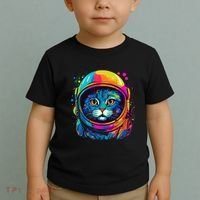 Space Astronaut Cat Gifts Space Cat Toddler T-Shirt thumb 2