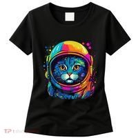 Space Astronaut Cat Gifts Space Cat Women's T-Shirt thumb 0