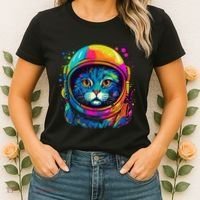 Space Astronaut Cat Gifts Space Cat Women's T-Shirt thumb 2