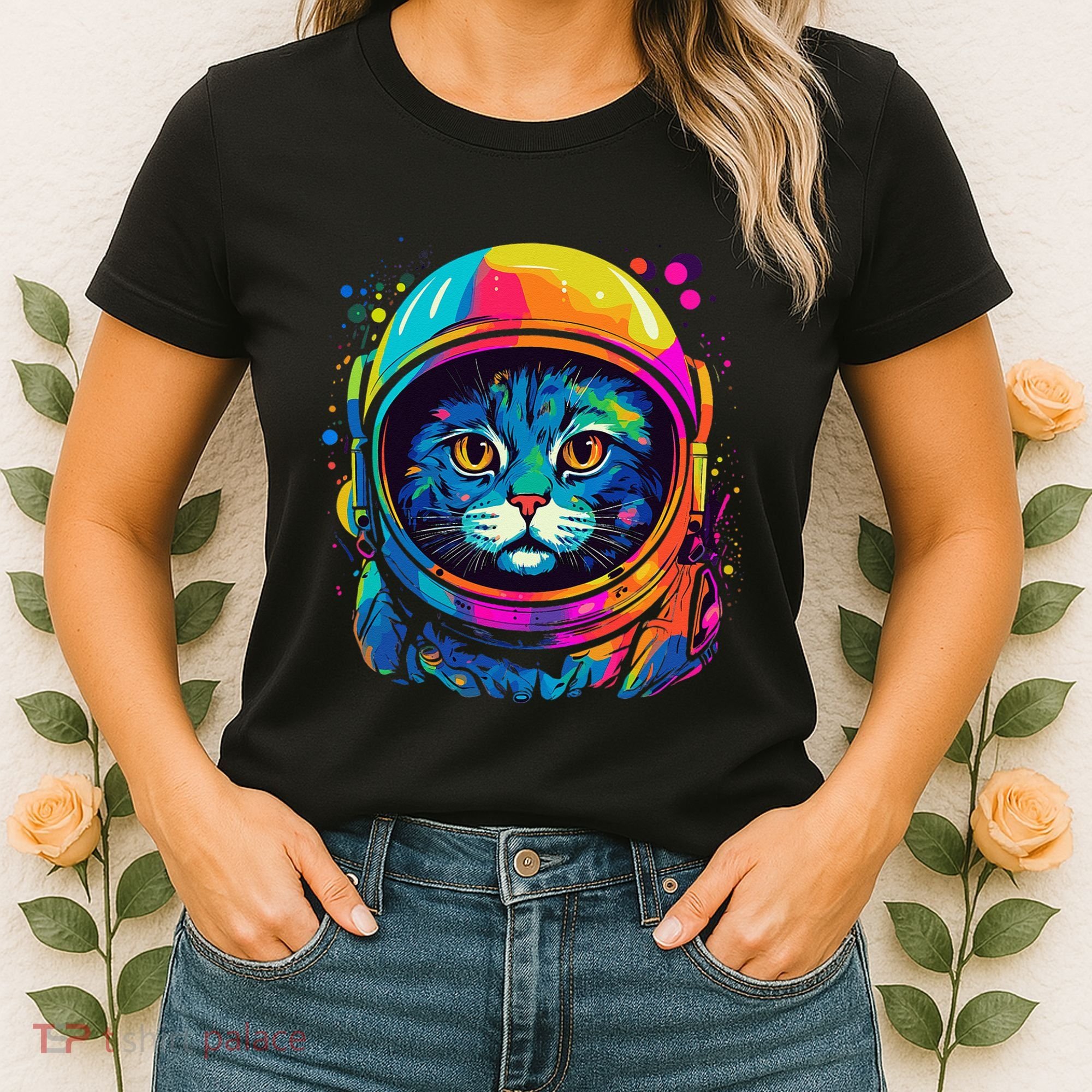 Space Astronaut Cat Gifts Space Cat Women's T-Shirt
