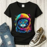 Space Astronaut Cat Gifts Space Cat Women's T-Shirt thumb 3