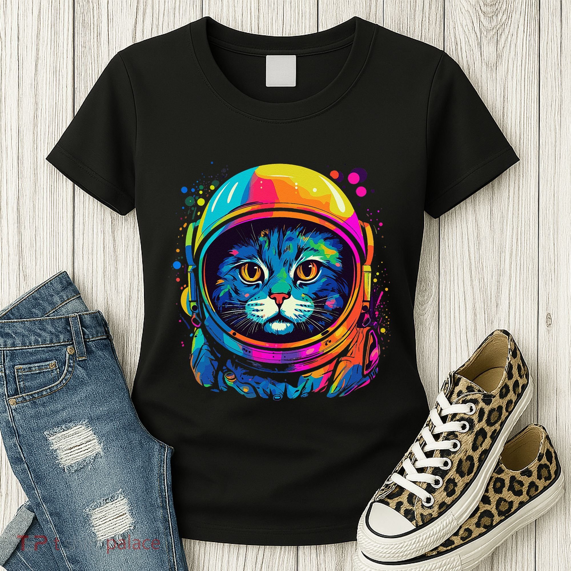 Space Astronaut Cat Gifts Space Cat Women's T-Shirt