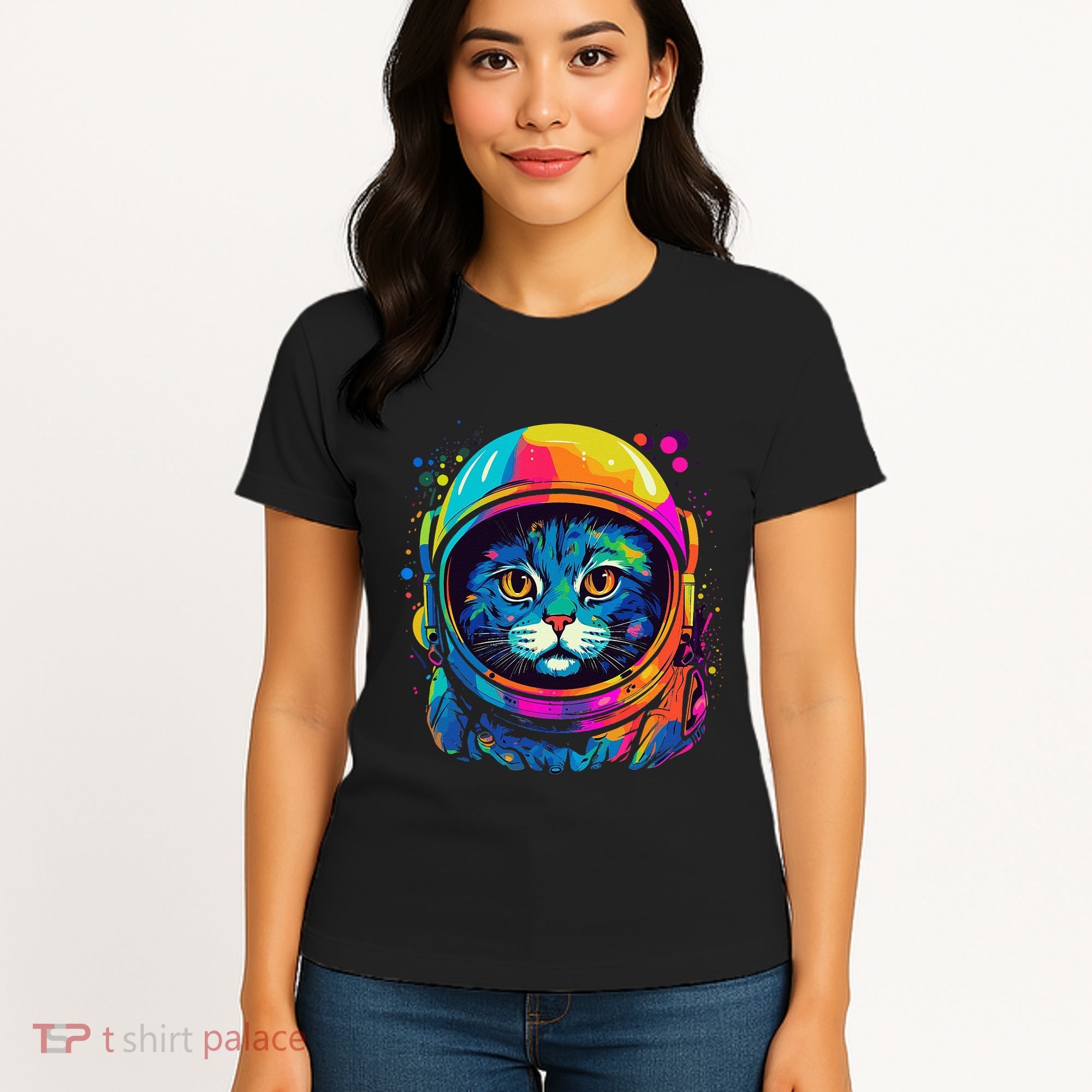 Space Astronaut Cat Gifts Space Cat Women's T-Shirt