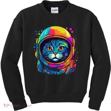 Space Astronaut Cat Gifts Space Cat Kids Sweatshirt