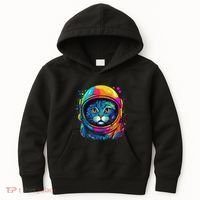 Space Astronaut Cat Gifts Space Cat Kids Hoodie thumb 0