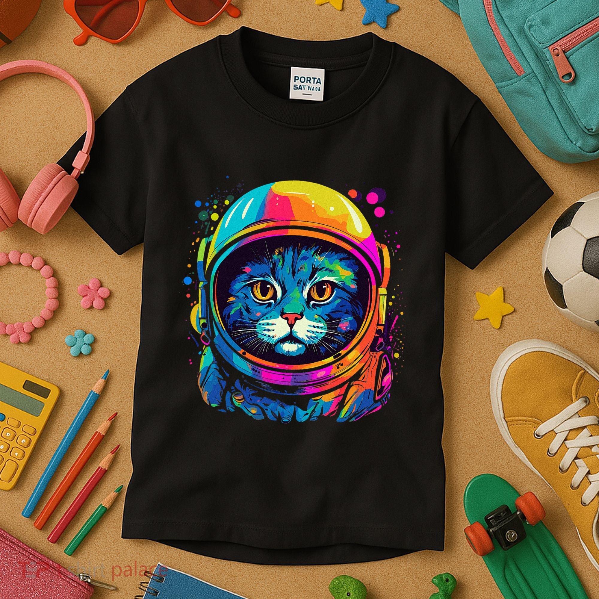 Space Astronaut Cat Gifts Space Cat Kids T-Shirt
