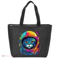 Space Astronaut Cat Gifts Space Cat Tote Bag thumb 0