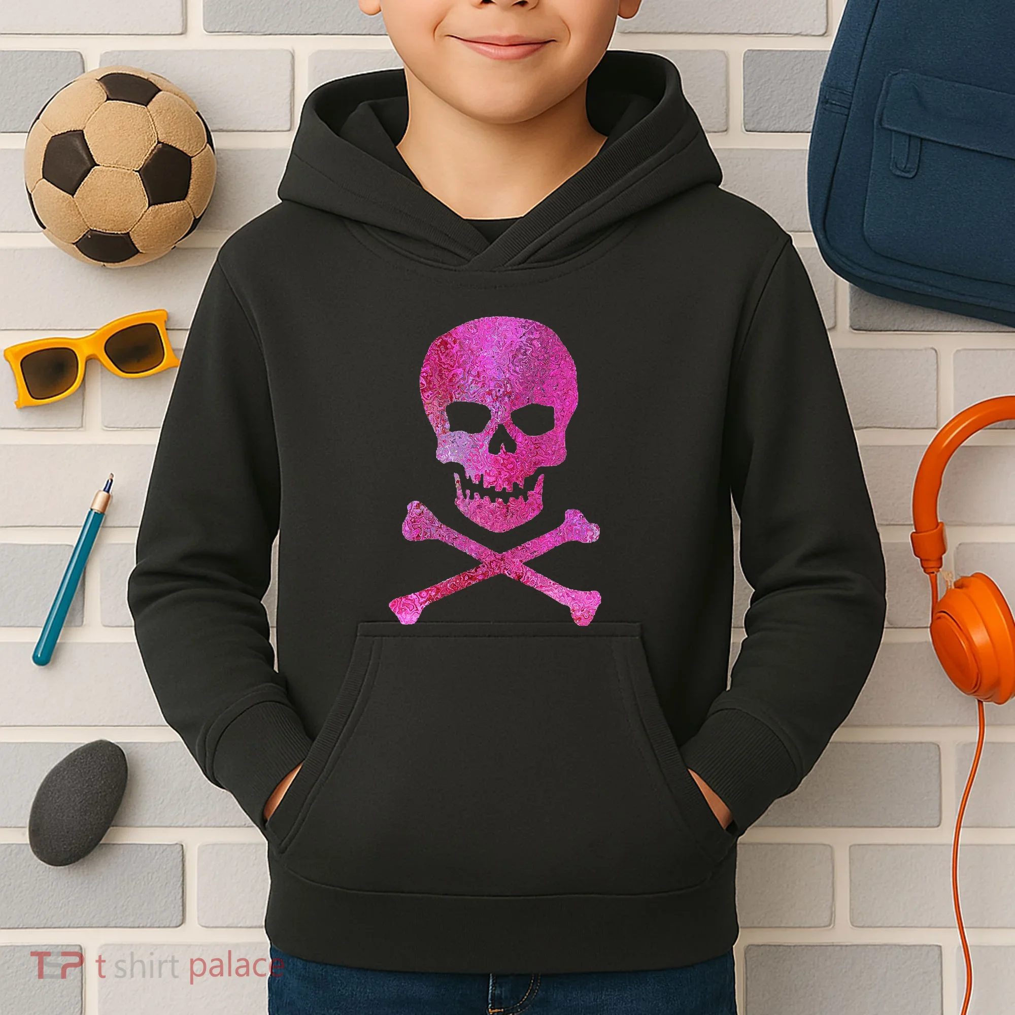 Skull And Crossbones Kids Hoodie