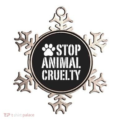 Stop Animal Cruelty Awareness Paw Print Ornament