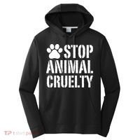 Stop Animal Cruelty Awareness Paw Print Performance Fleece Hoodie thumb 0