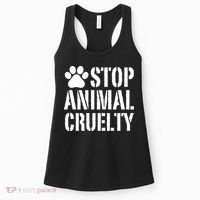 Stop Animal Cruelty Awareness Paw Print Women's Tank Top thumb 0