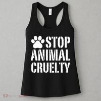 Stop Animal Cruelty Awareness Paw Print Women's Tank Top thumb 3