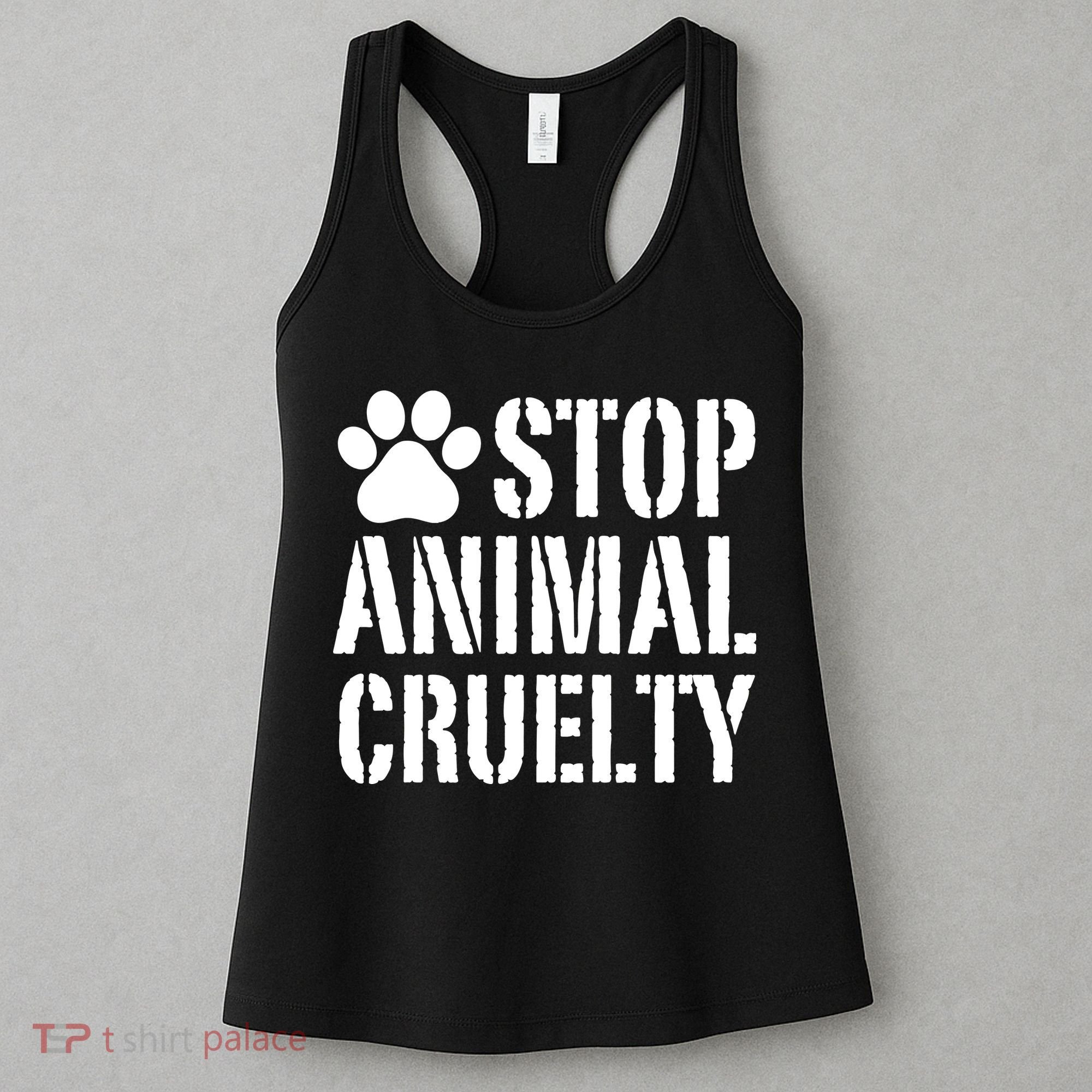 Stop Animal Cruelty Awareness Paw Print Women's Tank Top