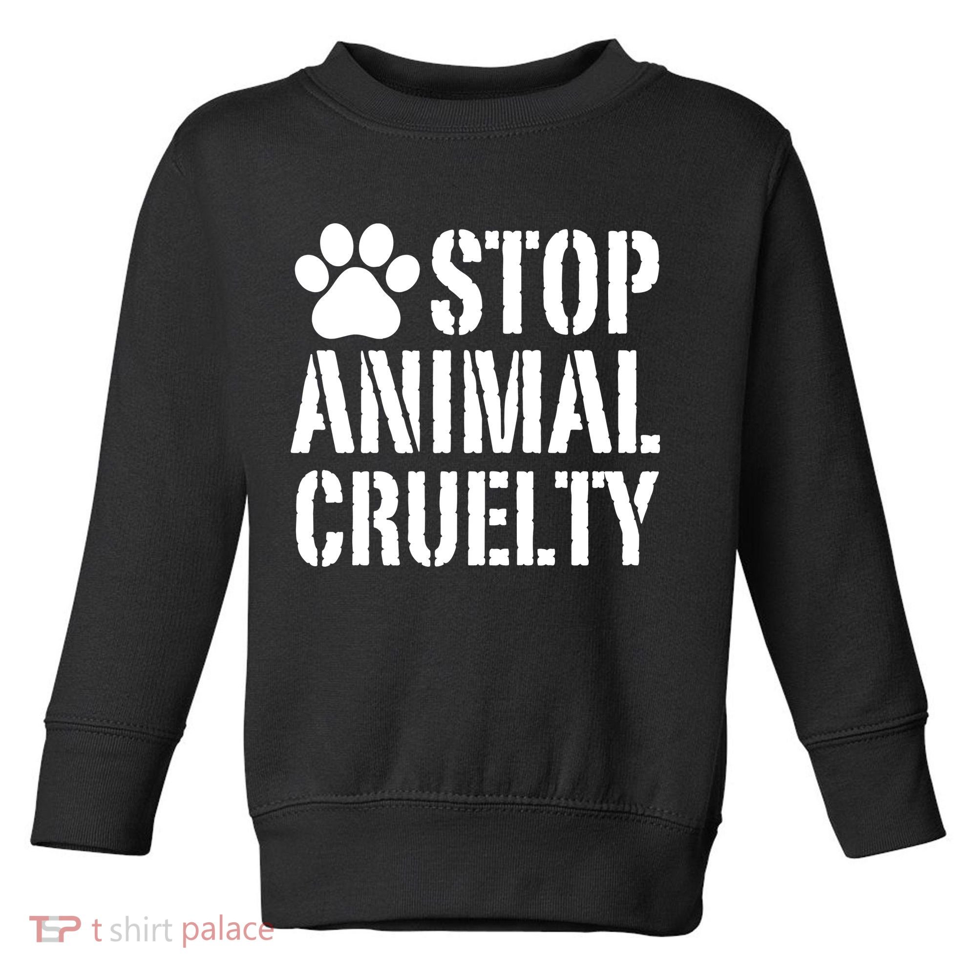 Stop Animal Cruelty Awareness Paw Print Toddler Sweatshirt