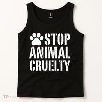 Stop Animal Cruelty Awareness Paw Print Tank Top thumb 2