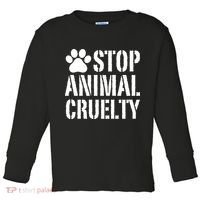 Stop Animal Cruelty Awareness Paw Print Toddler Long Sleeve Shirt thumb 0