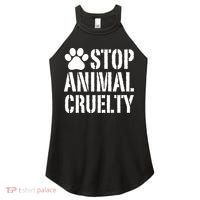 Stop Animal Cruelty Awareness Paw Print Women's Perfect Tri Rocker Tank thumb 0