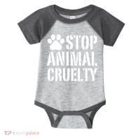 Stop Animal Cruelty Awareness Paw Print Infant Baby Jersey Bodysuit thumb 0