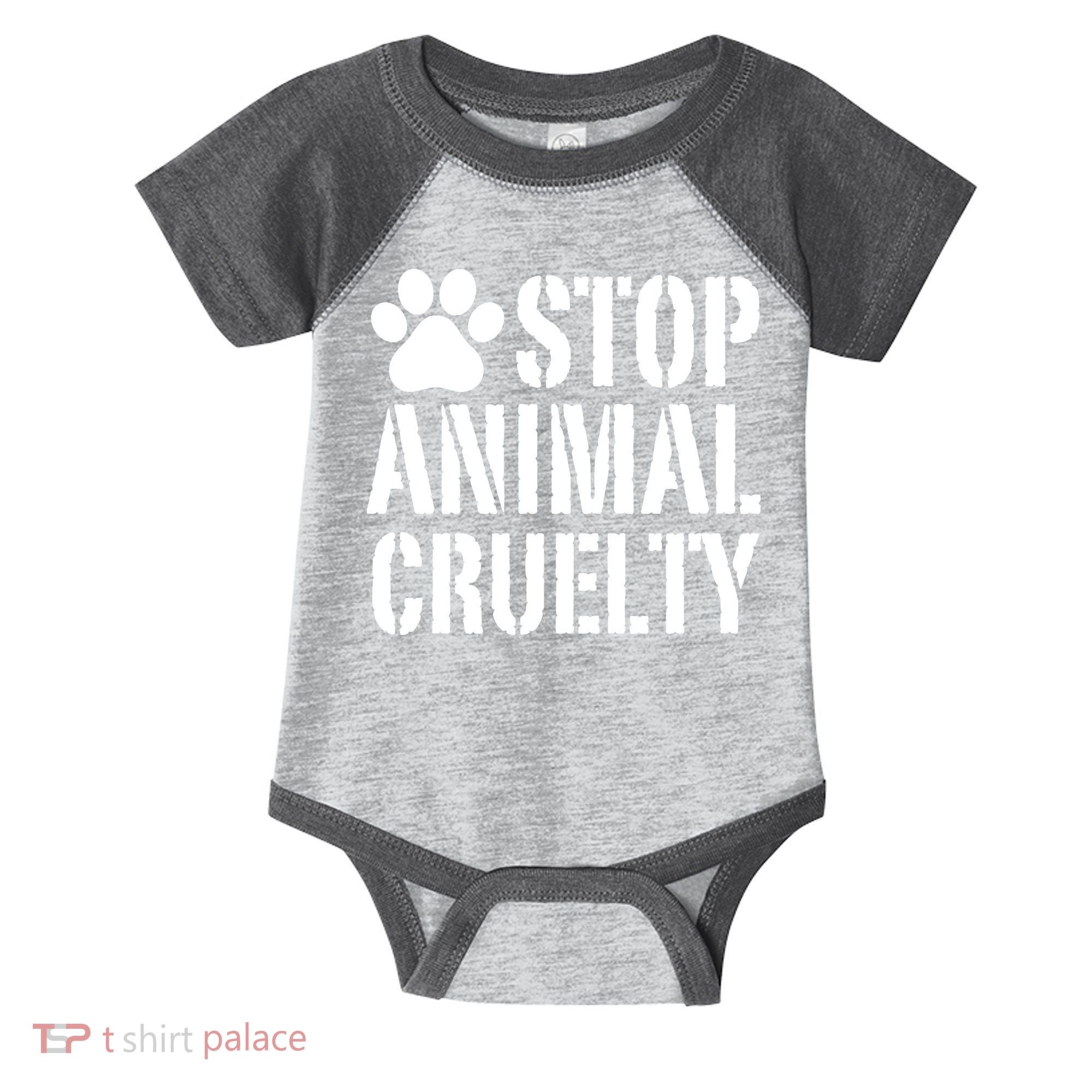 Stop Animal Cruelty Awareness Paw Print Infant Baby Jersey Bodysuit