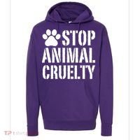 Stop Animal Cruelty Awareness Paw Print Hoodie thumb 0