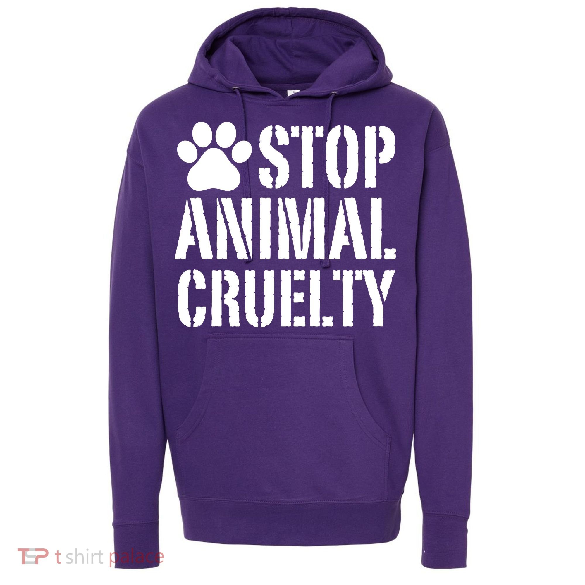 Stop Animal Cruelty Awareness Paw Print Hoodie
