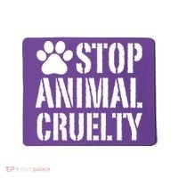 Stop Animal Cruelty Awareness Paw Print Mousepad thumb 0