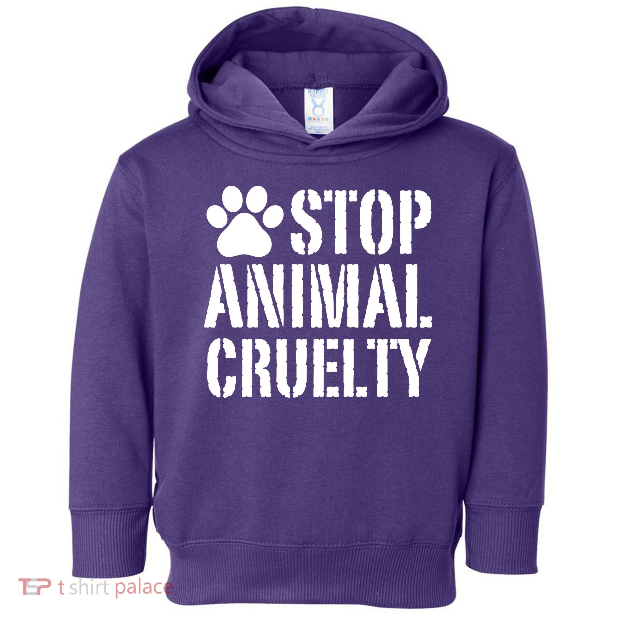 Stop Animal Cruelty Awareness Paw Print Toddler Hoodie
