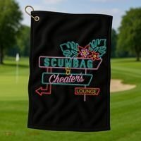 Scumbag And Cheaters Lounge Golf Towel thumb 1