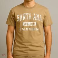 Santa Ana California Ca Vintage Established T-Shirt thumb 3