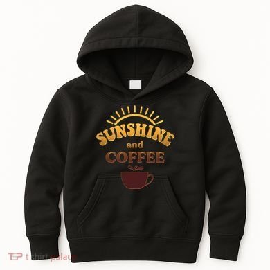 Sunshine And Coffee Kids Hoodie