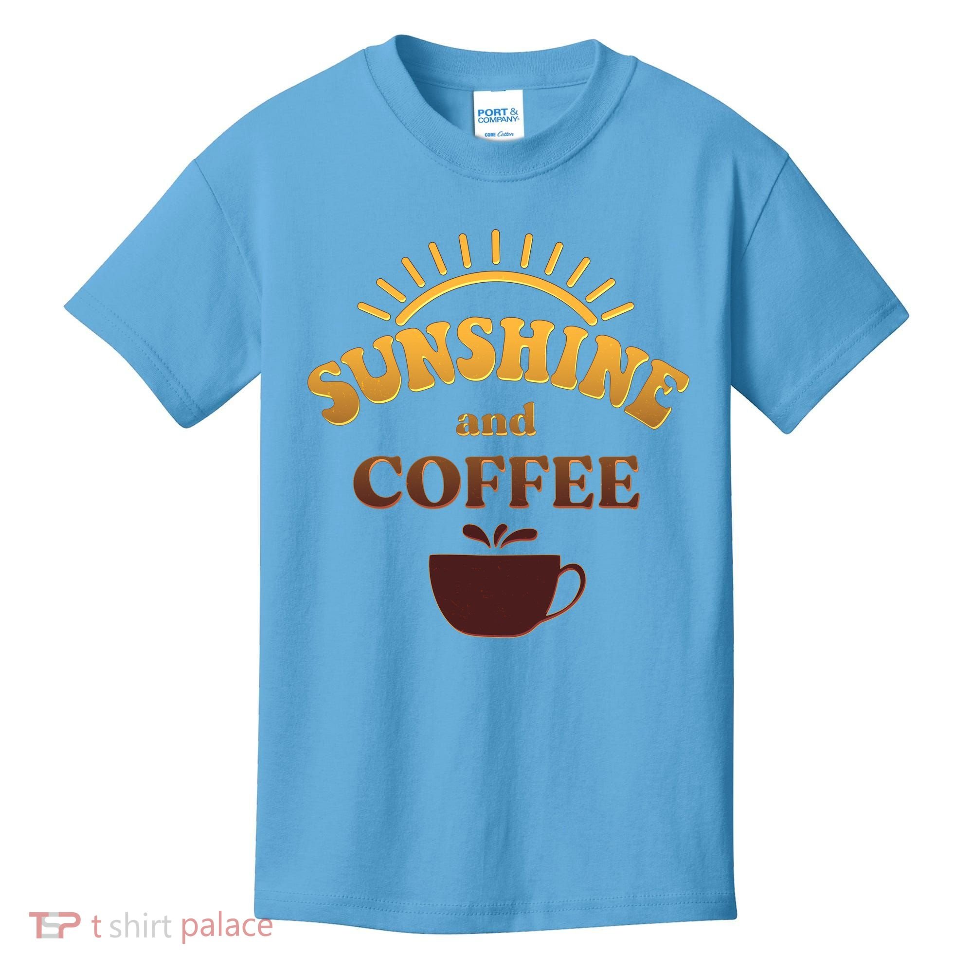 Sunshine And Coffee Kids T-Shirt