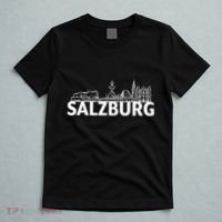 Salzburg Austria City Skyline Silhouette Outline Sketch T-Shirt thumb 5