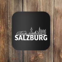 Salzburg Austria City Skyline Silhouette Outline Sketch Coaster thumb 0
