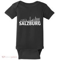 Salzburg Austria City Skyline Silhouette Outline Sketch Baby Bodysuit thumb 0
