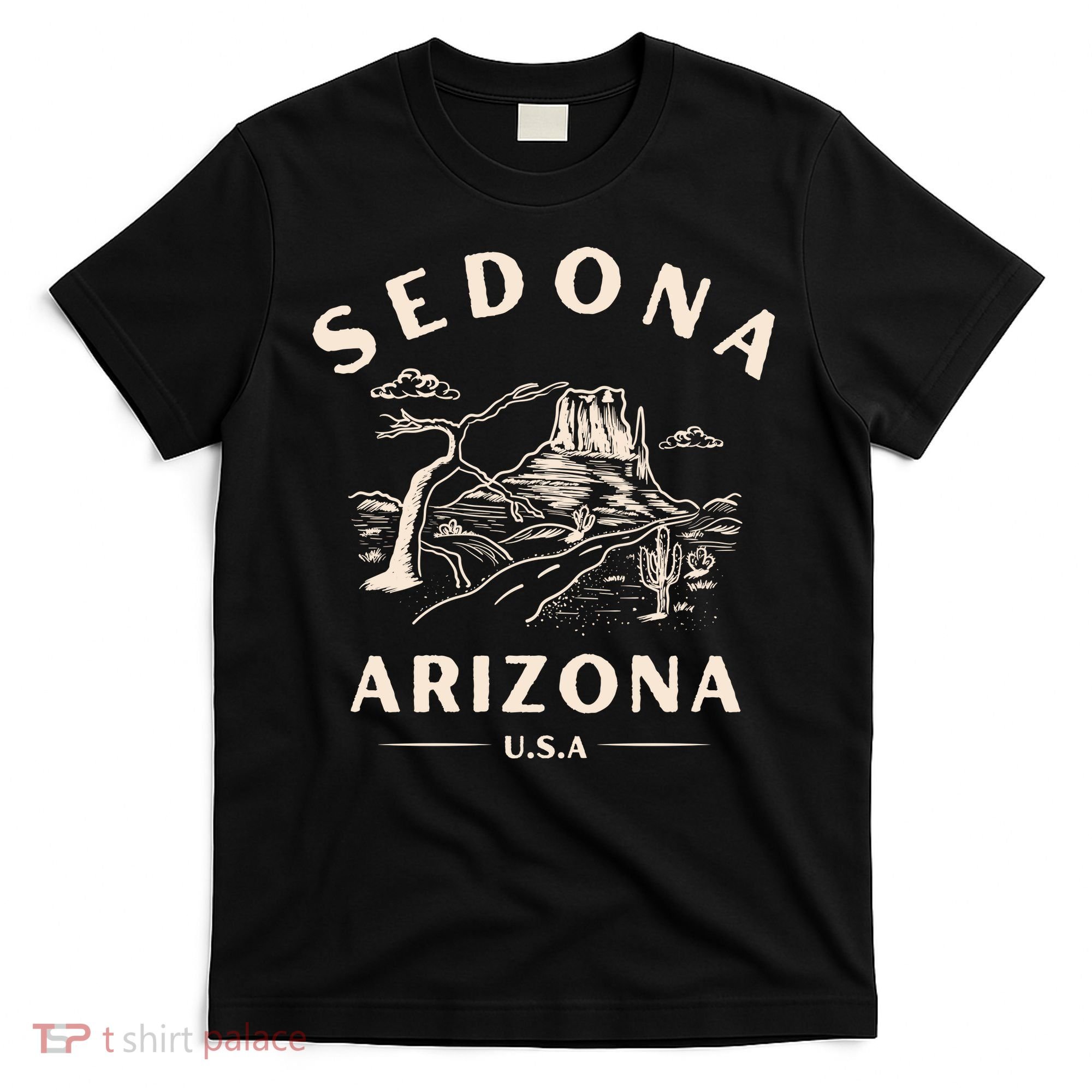 Sedona Arizona Cactus Sunset Desert T-Shirt