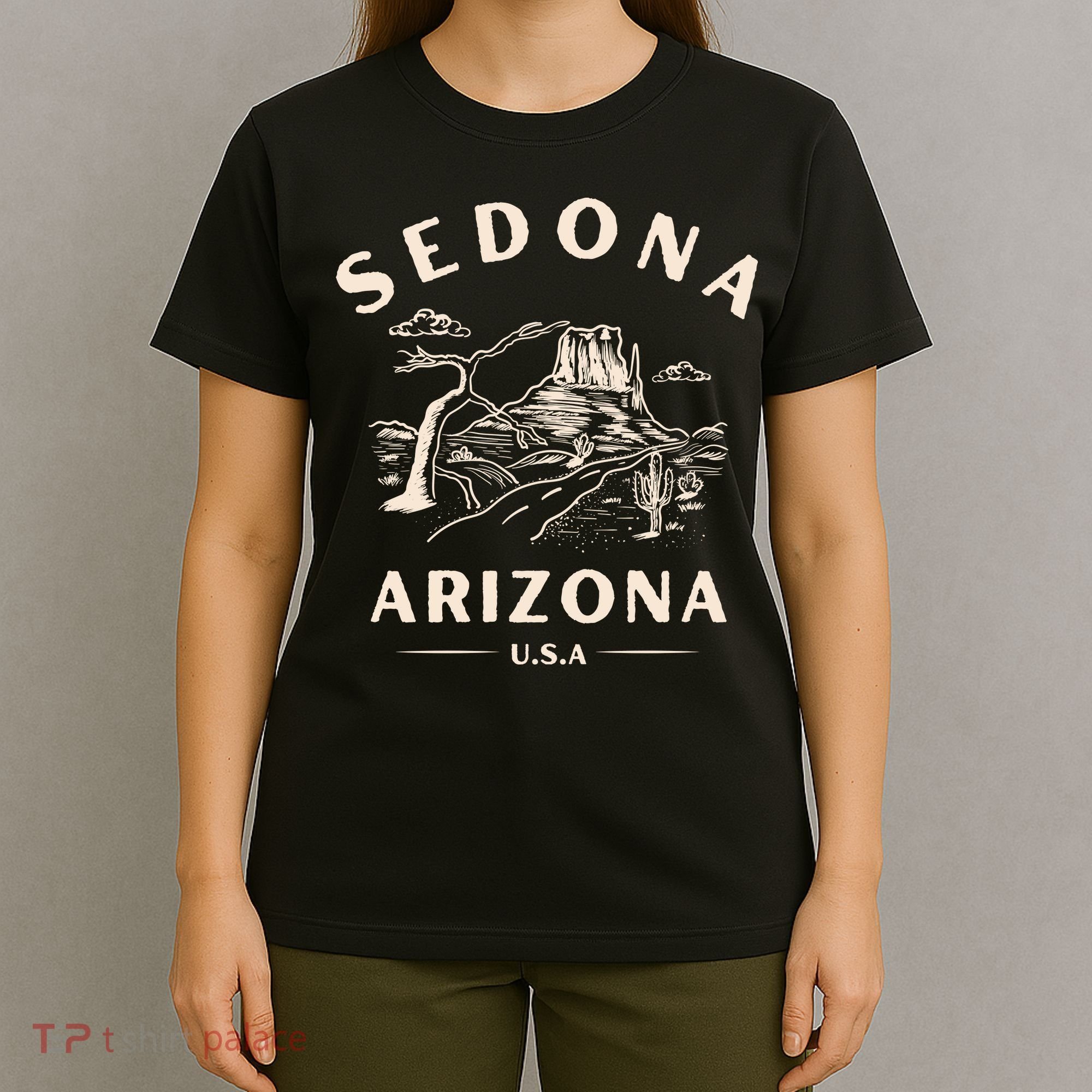 Sedona Arizona Cactus Sunset Desert T-Shirt
