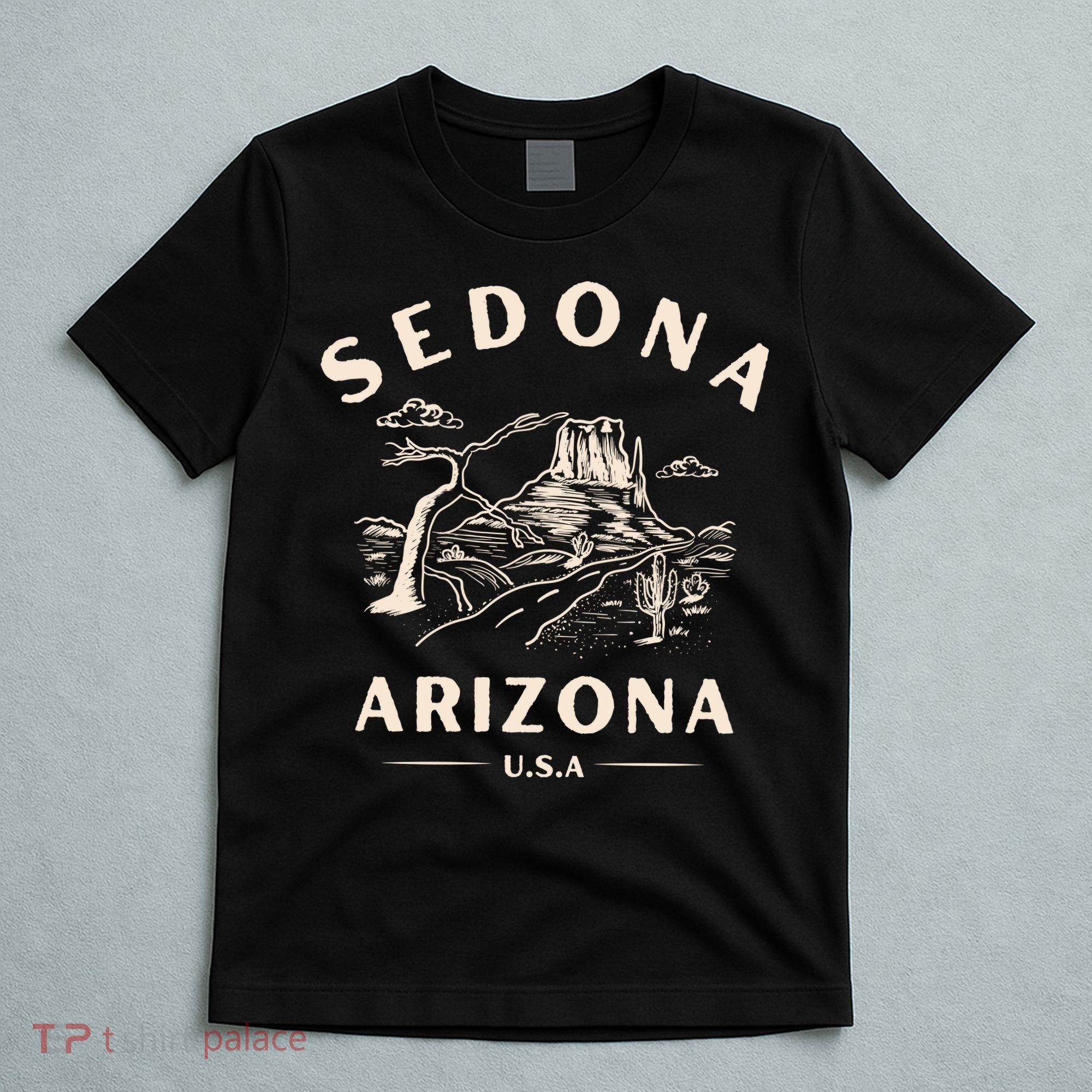 Sedona Arizona Cactus Sunset Desert T-Shirt
