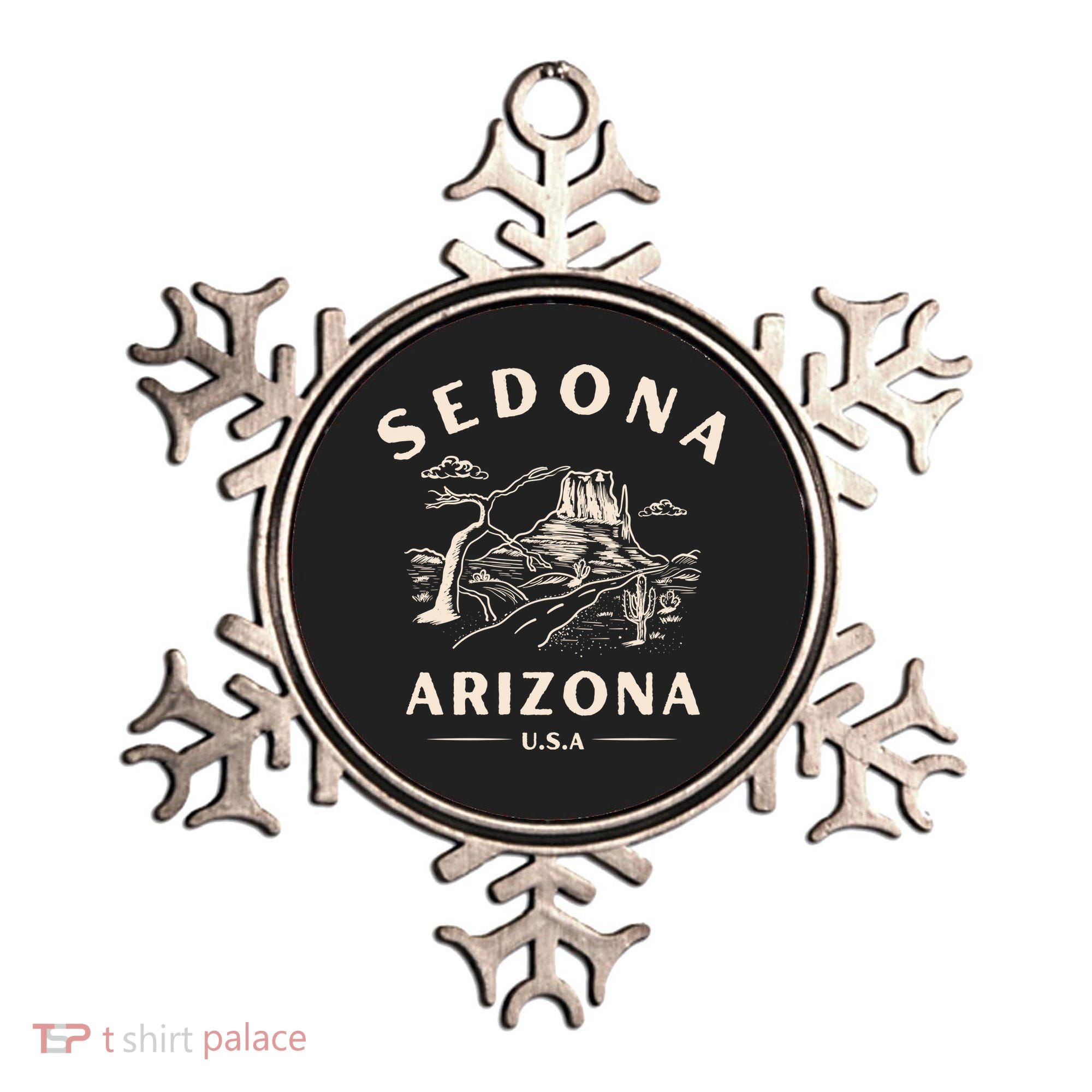Sedona Arizona Cactus Sunset Desert Ornament