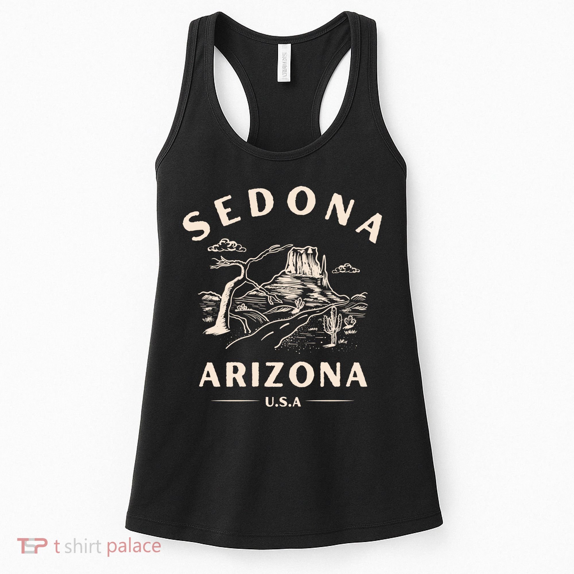Sedona Arizona Cactus Sunset Desert Women's Tank Top