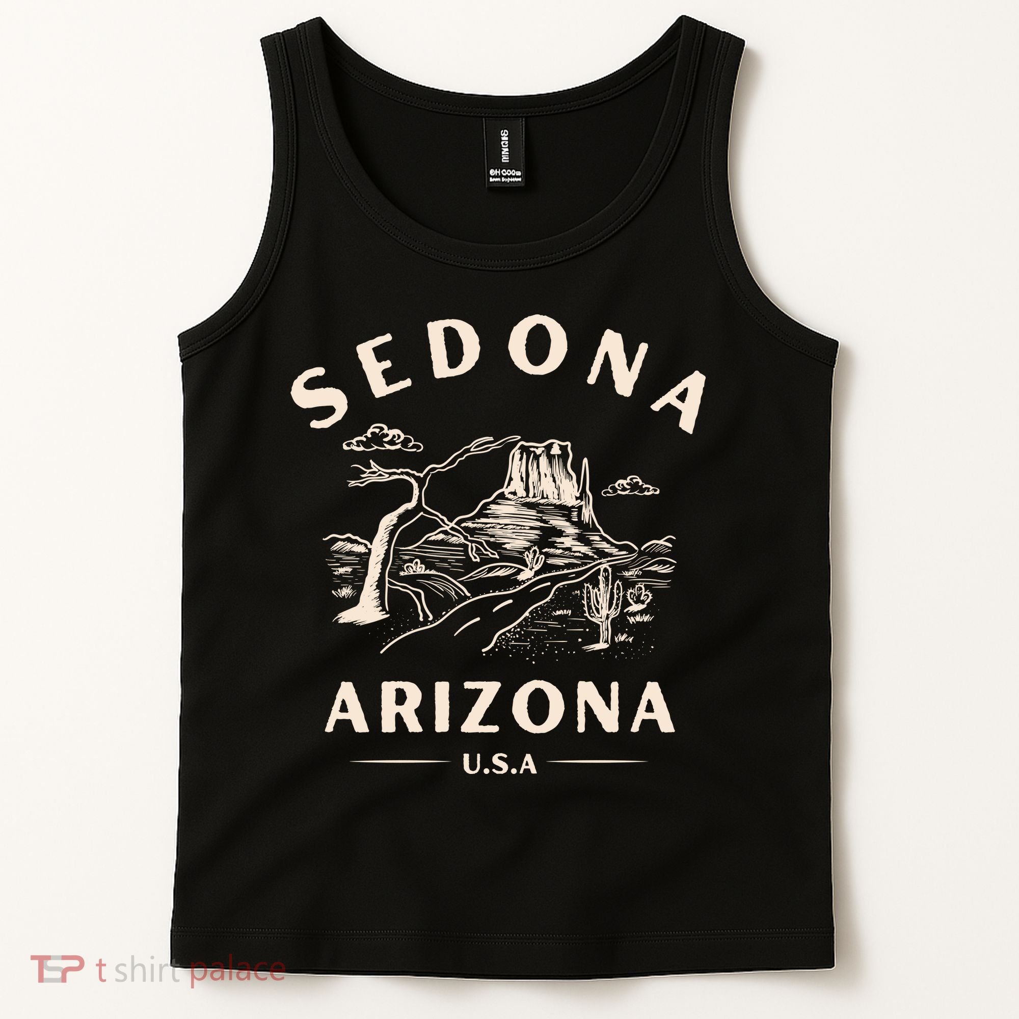 Sedona Arizona Cactus Sunset Desert Tank Top