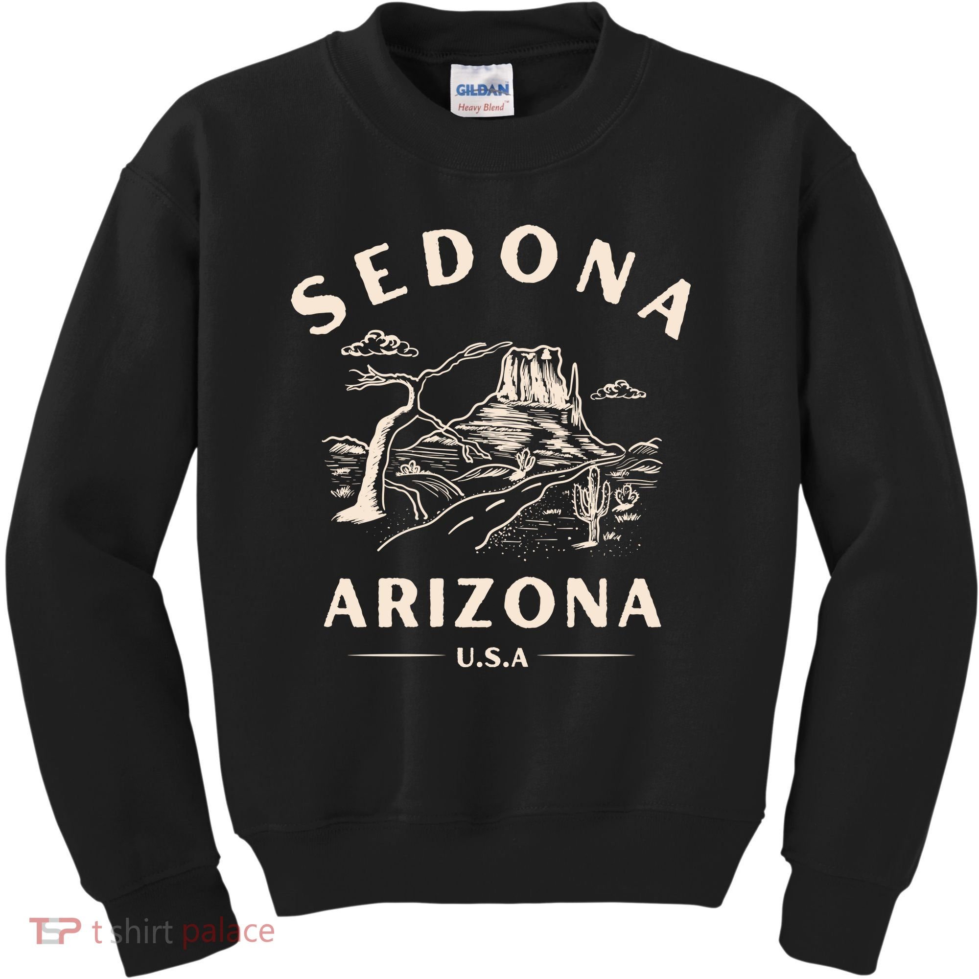 Sedona Arizona Cactus Sunset Desert Kids Sweatshirt