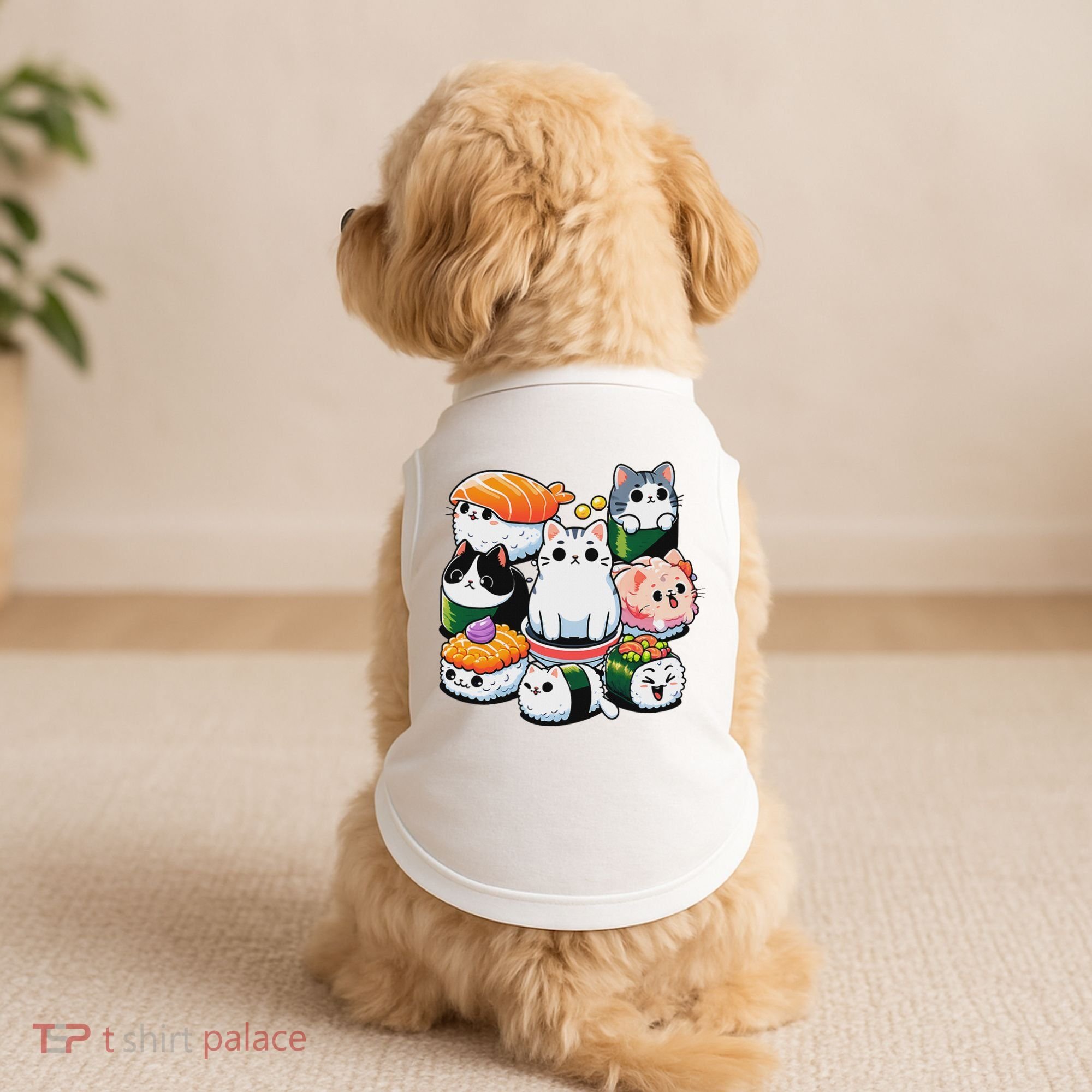 Sushi Anime Cat Sushi Lover Gift Doggie Tank
