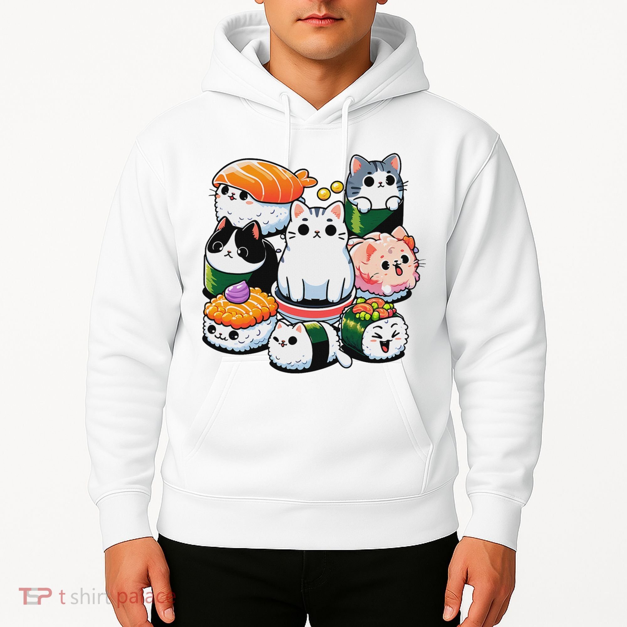 Sushi Anime Cat Sushi Lover Gift Hoodie
