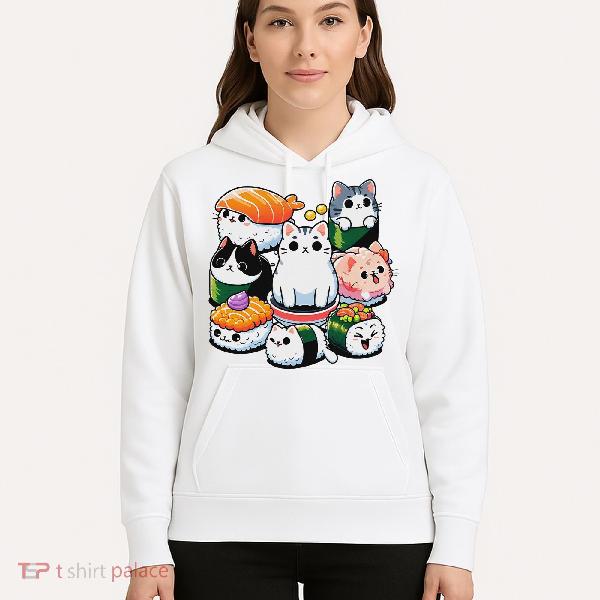 Sushi Anime Cat Sushi Lover Gift Hoodie
