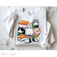 Sushi Anime Cat Sushi Lover Gift Sweatshirt thumb 2
