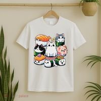 Sushi Anime Cat Sushi Lover Gift T-Shirt thumb 2