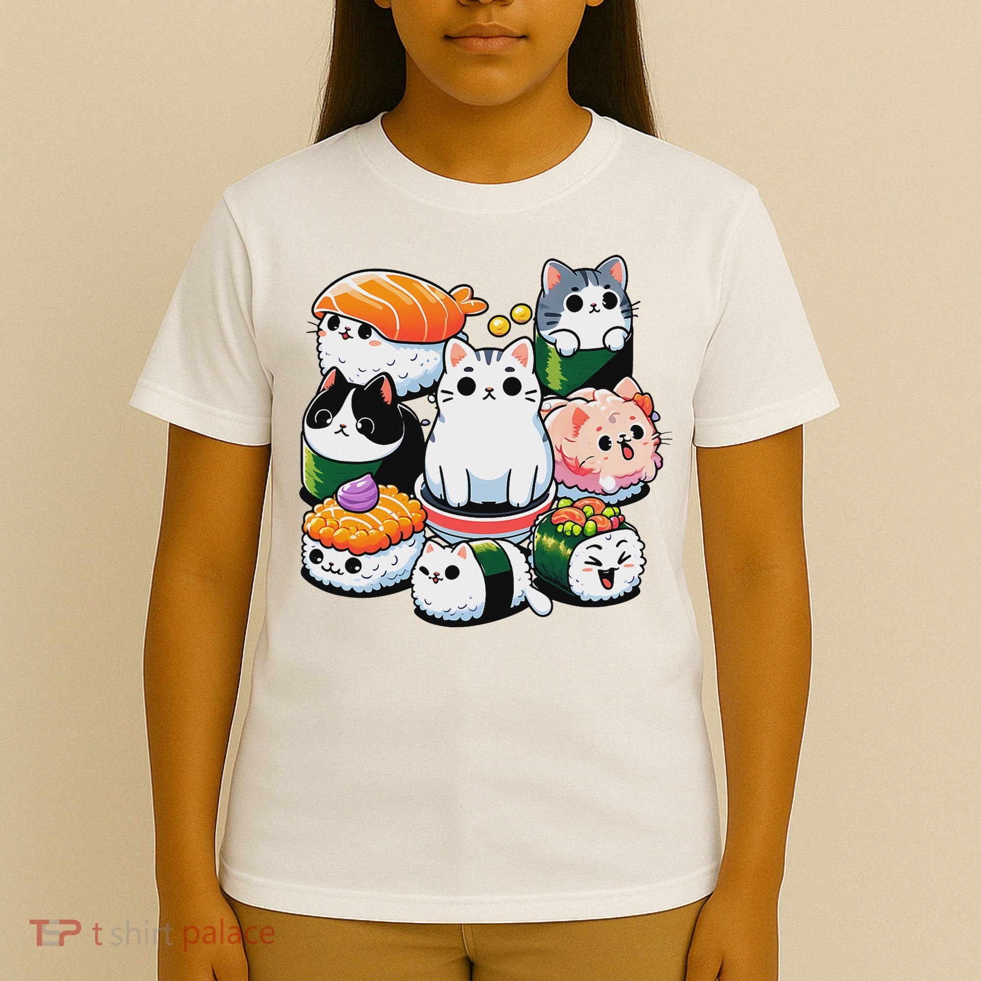 Sushi Anime Cat Sushi Lover Gift T-Shirt