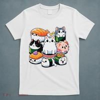 Sushi Anime Cat Sushi Lover Gift T-Shirt thumb 5